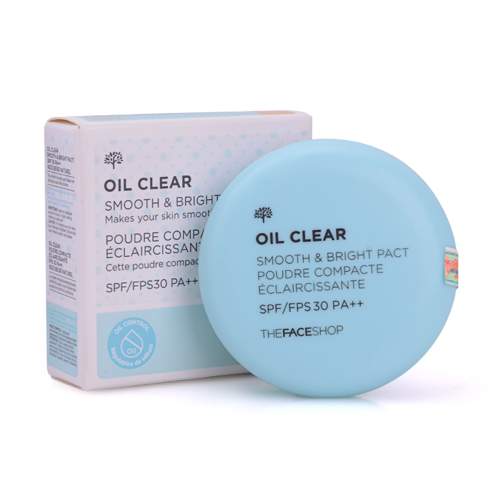 Phấn phủ kiềm dầu Oil Clear Smooth & Bright Pact The Face Shop